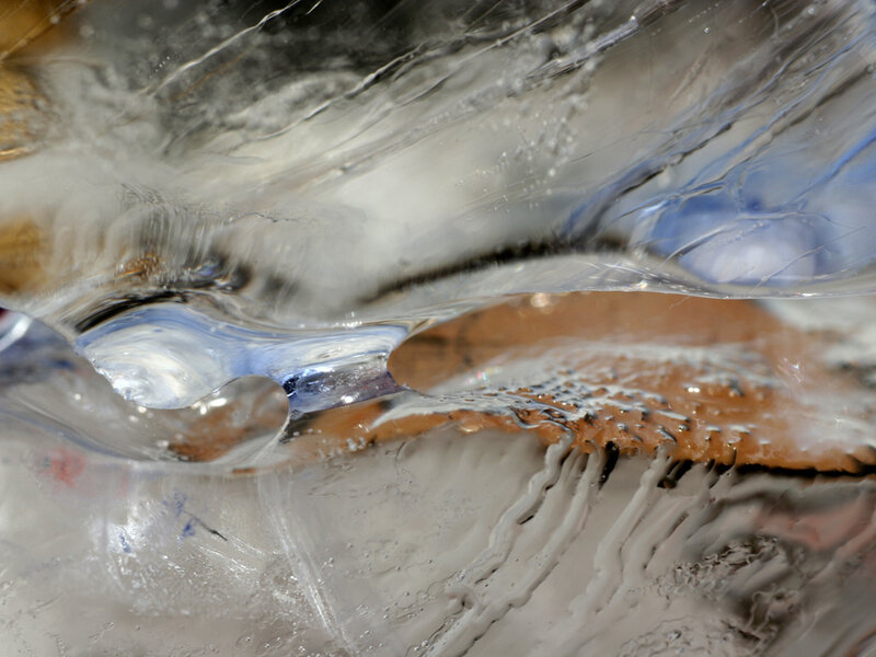 Close-up of melting ice