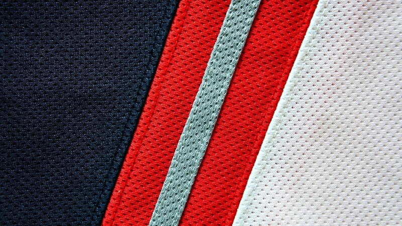close-up of mesh fabric stripes