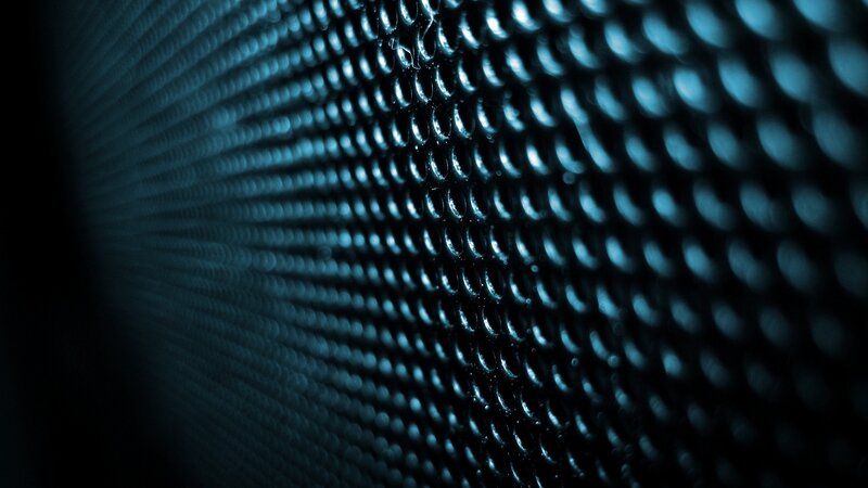Close-up of Mesh Surface — Blue