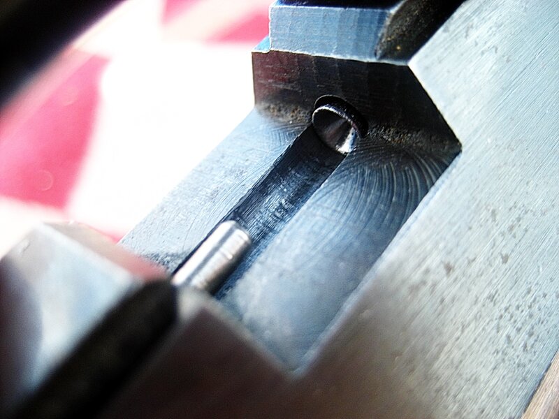 close-up of metal components