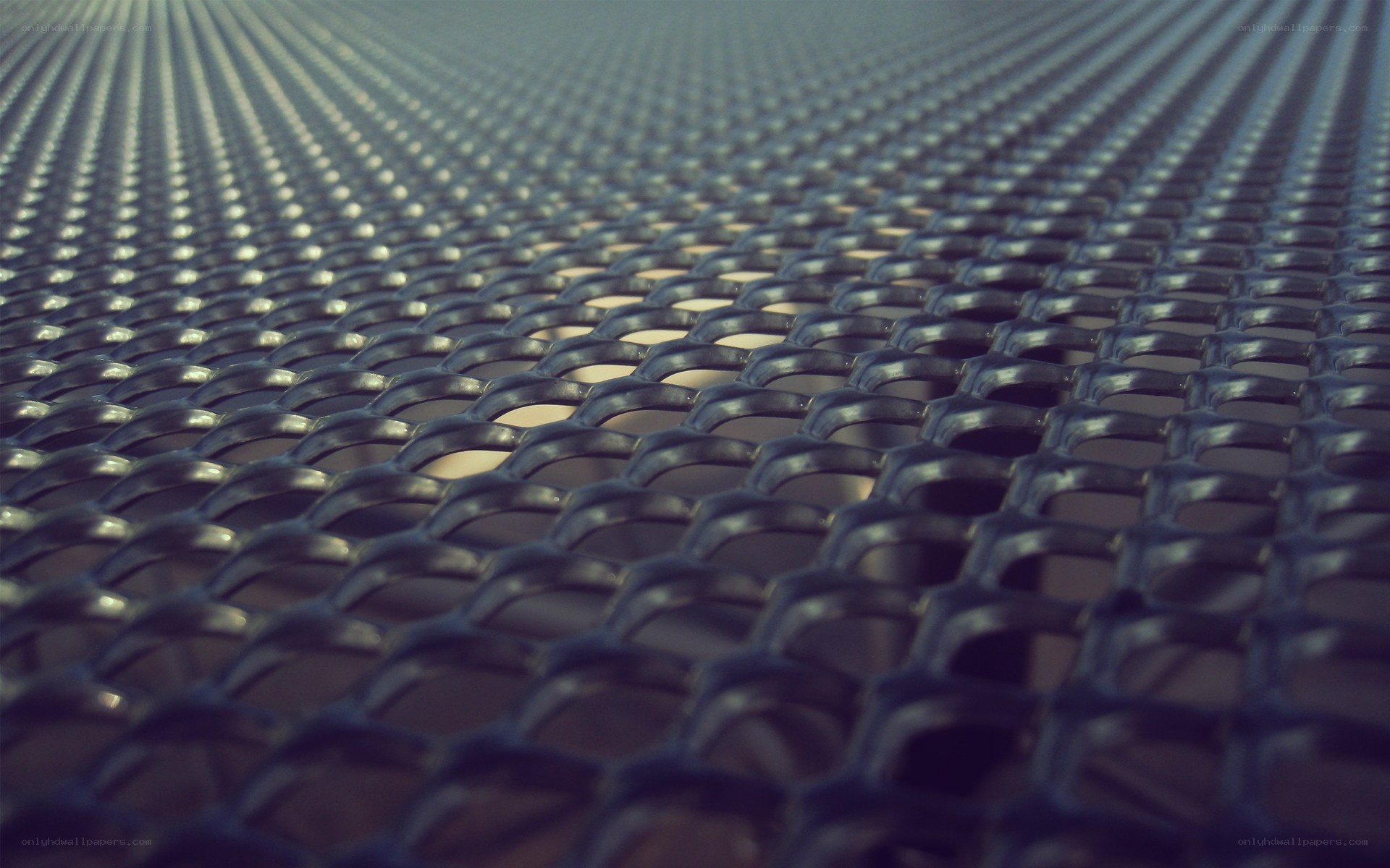 close-up of metal mesh