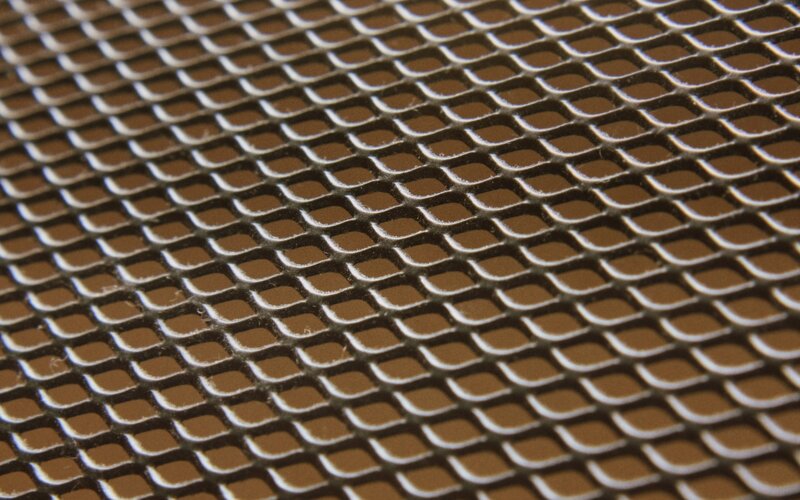 close-up of metal mesh