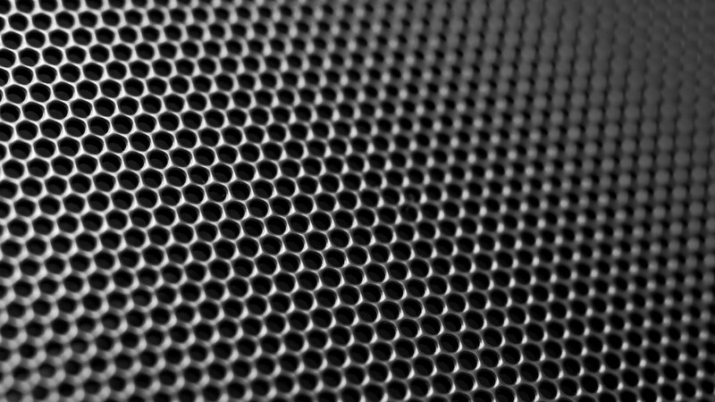 close-up of metal mesh