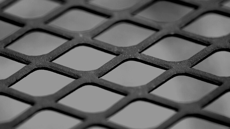 close-up of metal mesh