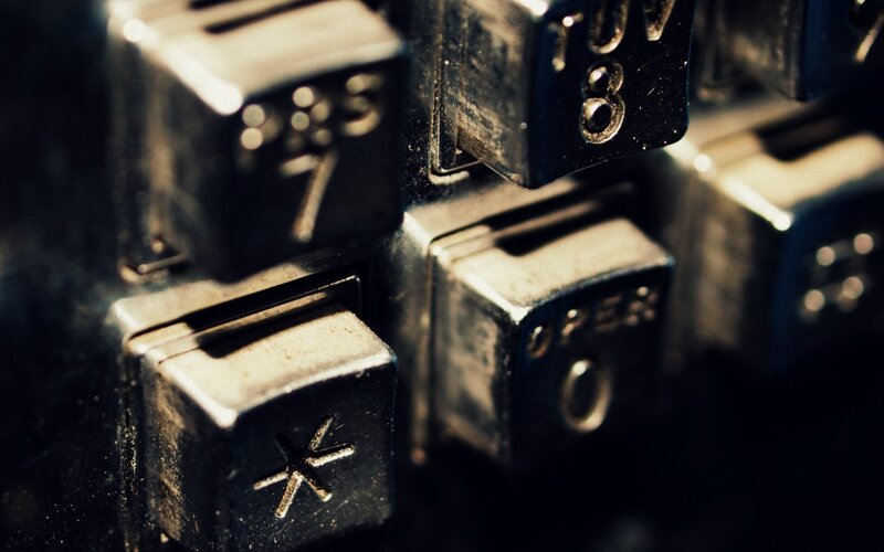 close-up of metal switches