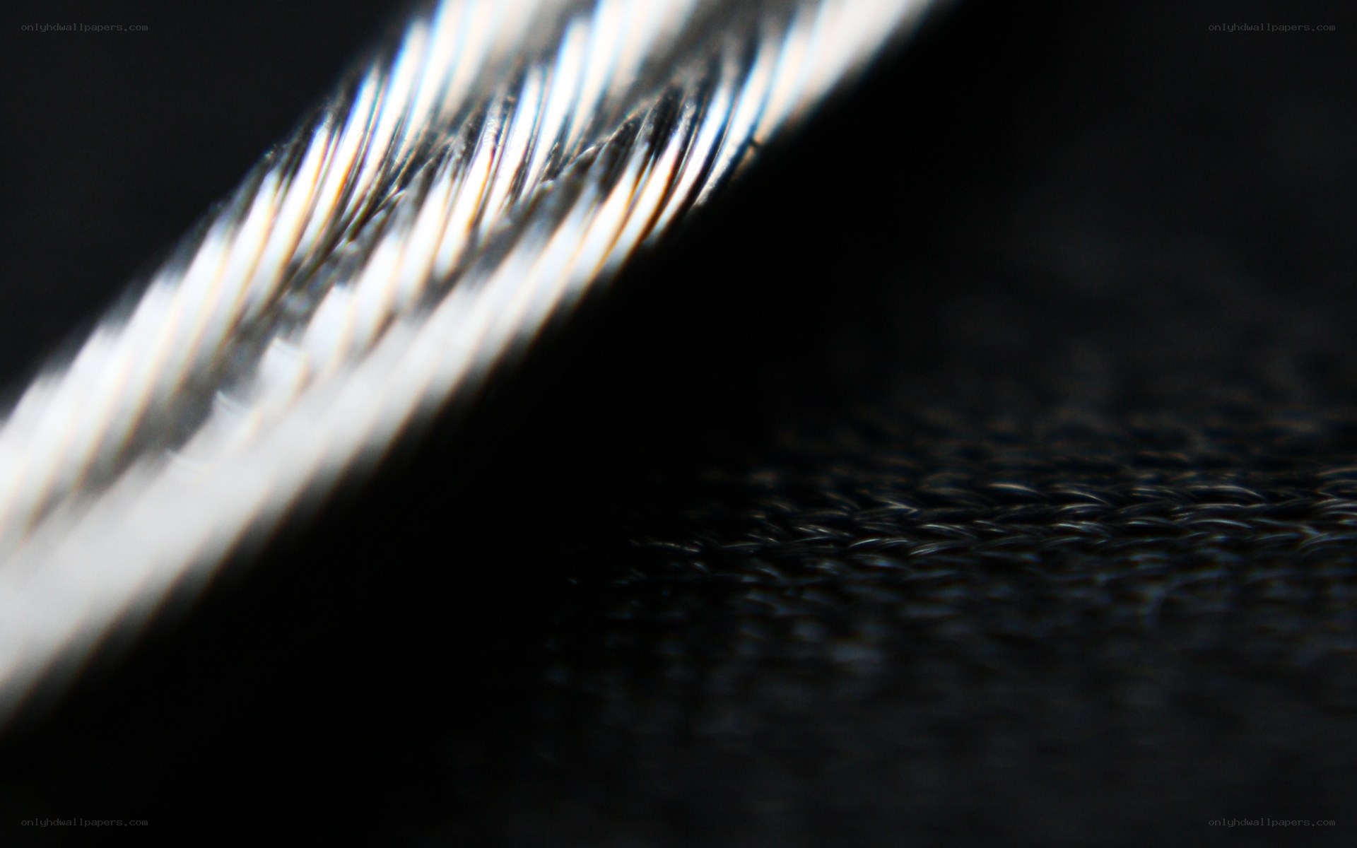 close-up of metallic cable