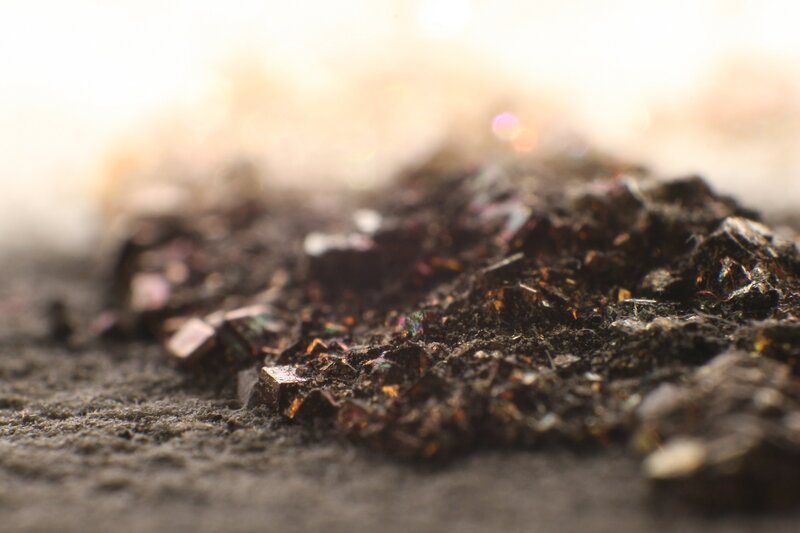 close-up of mineral crystals