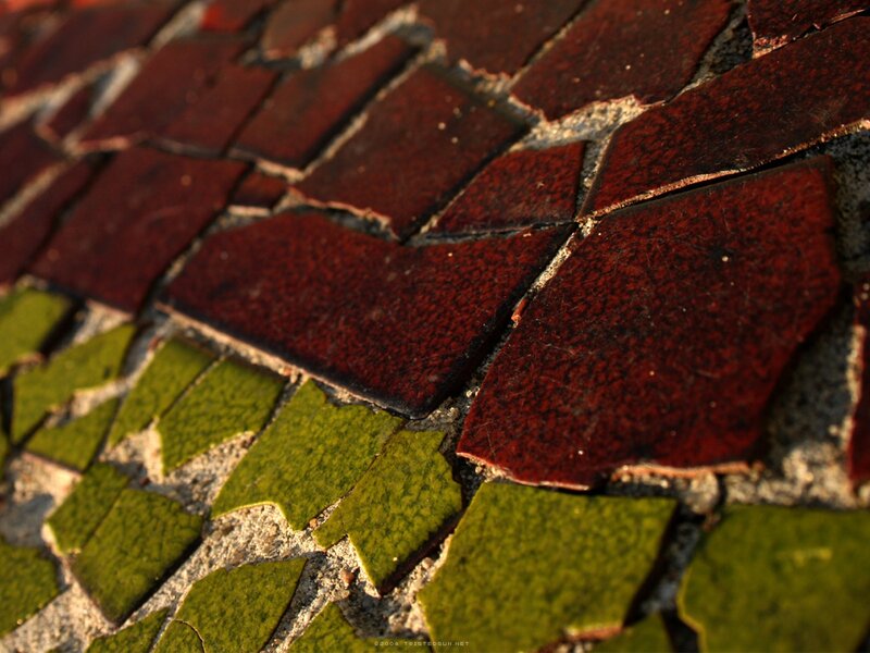 Close-up of mosaic tiles