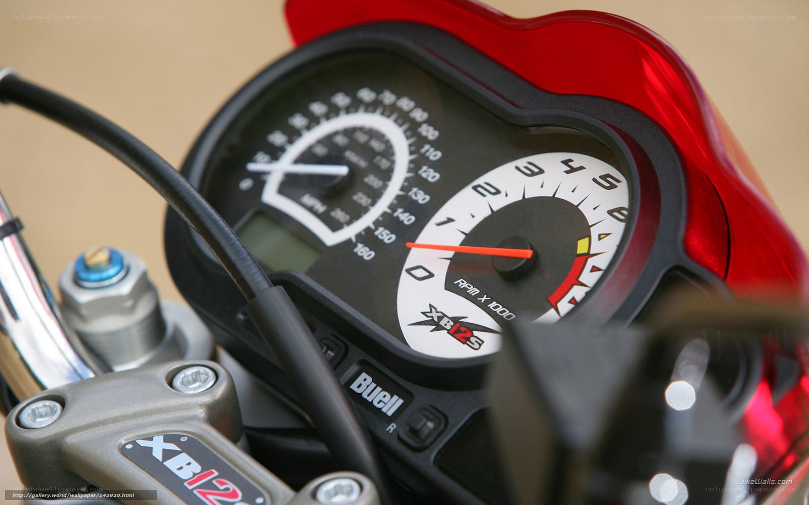 Close-up of motorcycle dashboard