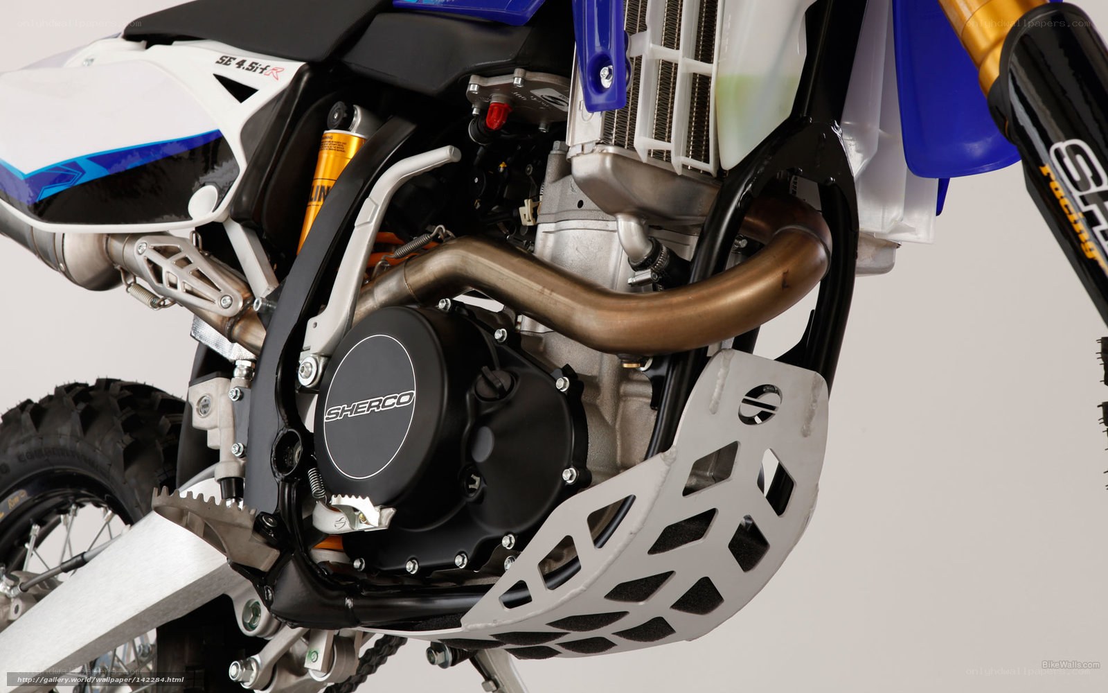 close-up of motorcycle engine