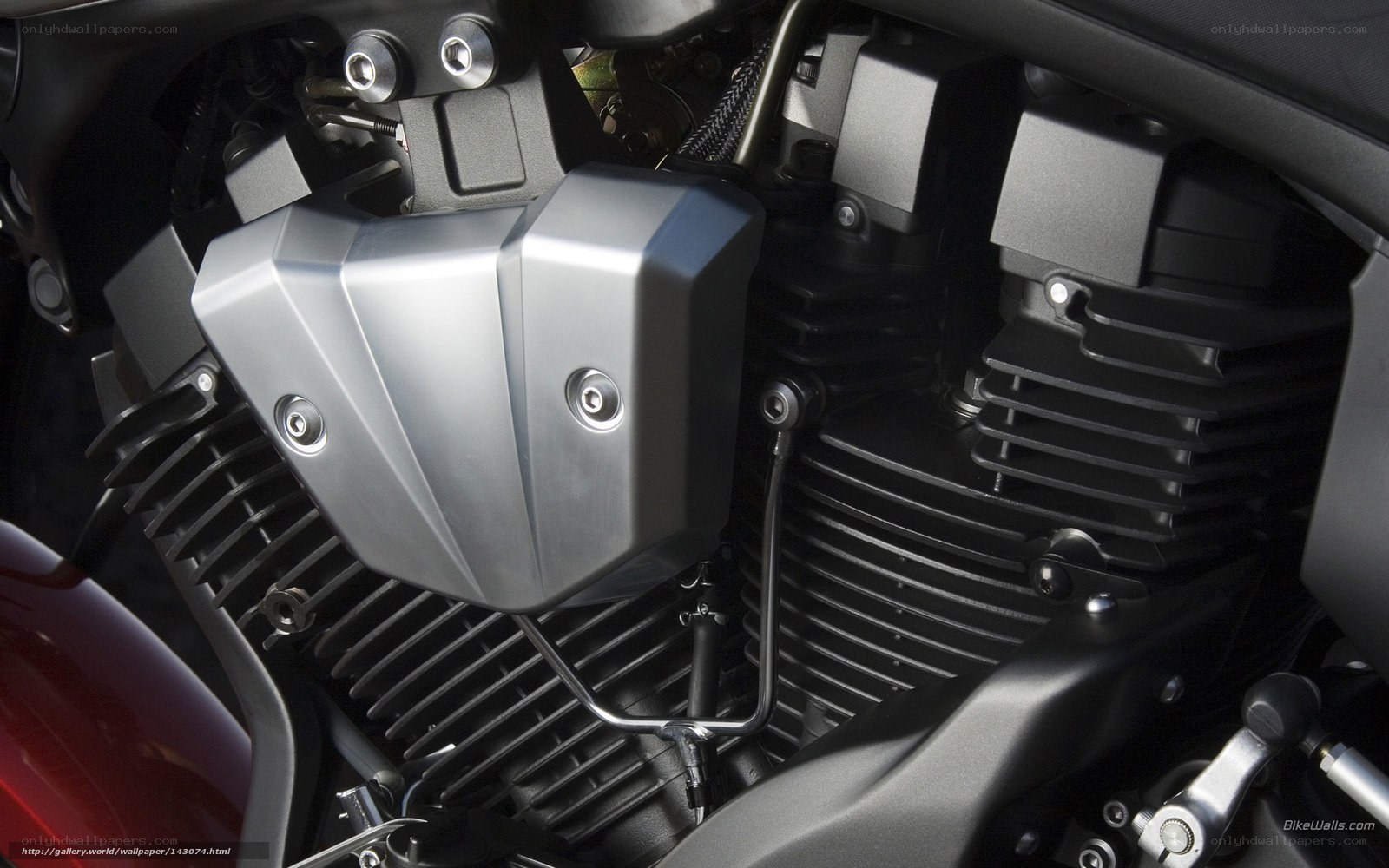 close-up of motorcycle engine