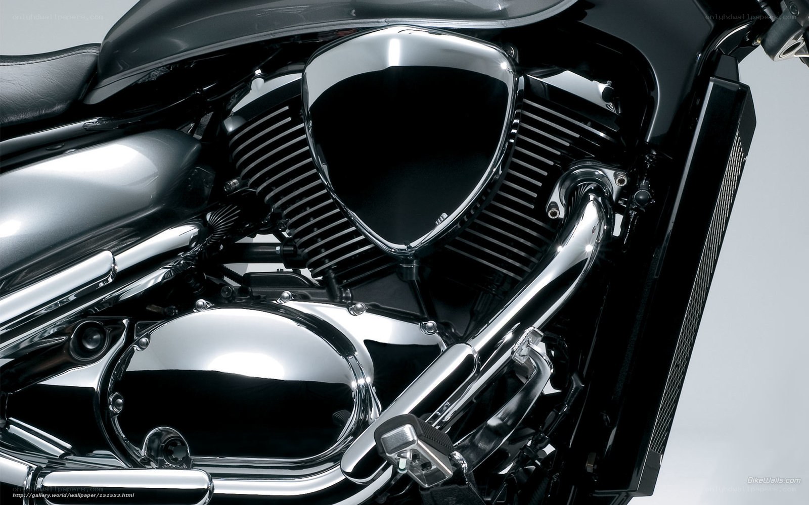 close-up of motorcycle engine