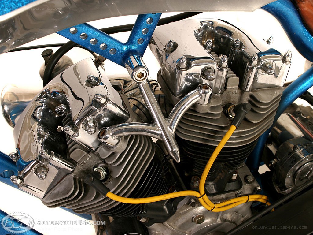 close-up of motorcycle engine