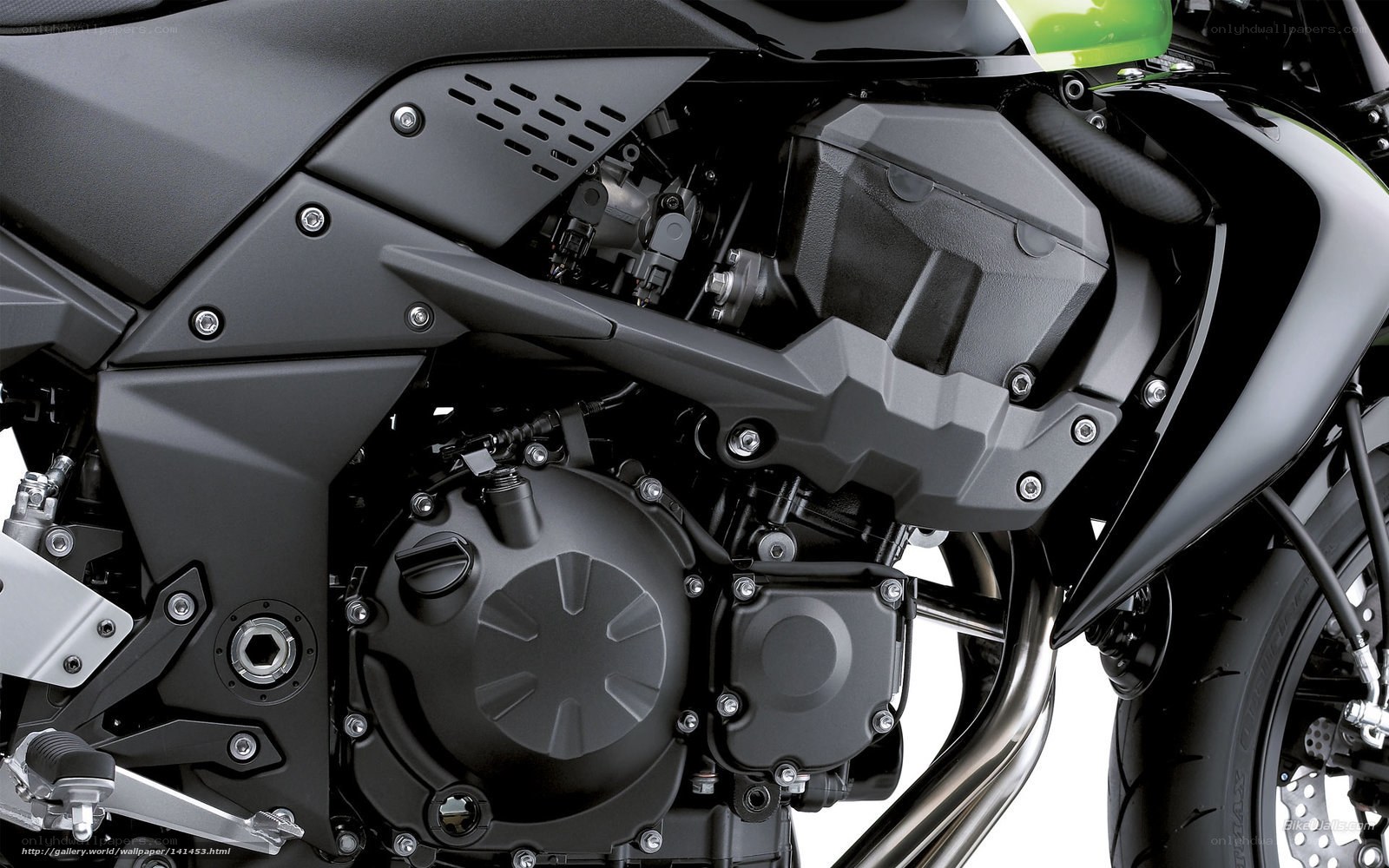 close-up of motorcycle engine