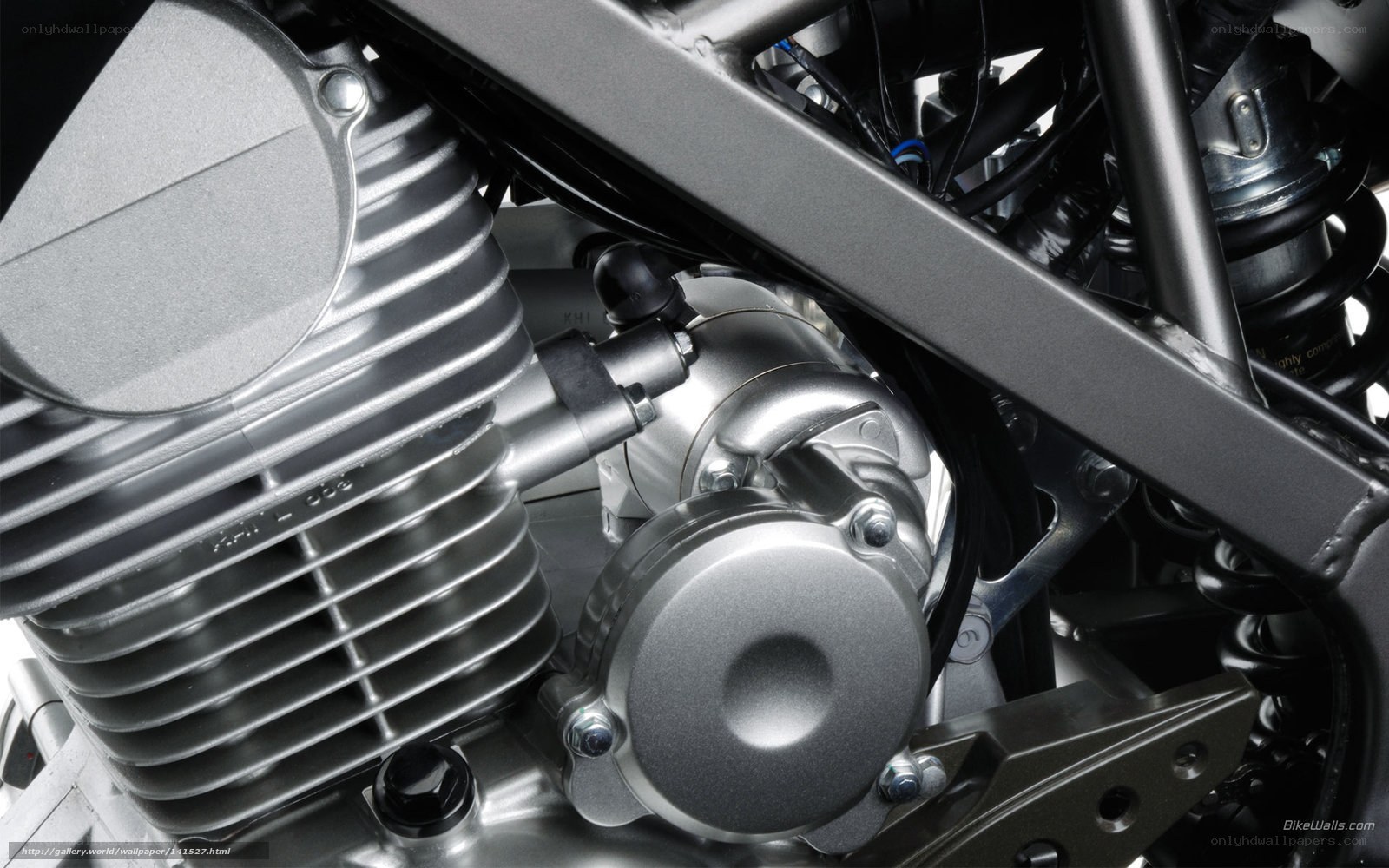 Close-up of motorcycle engine