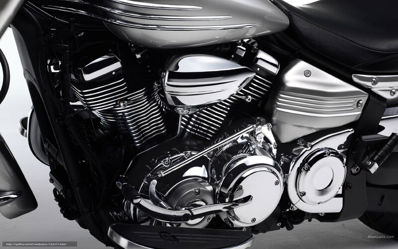 Close-up of Motorcycle Engine — Silver, Dramatic