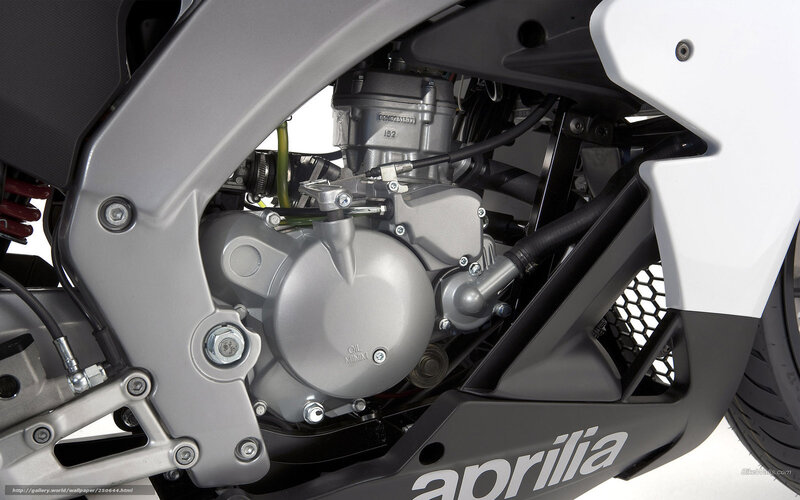 Close-up of Motorcycle Engine — Silver, Technical