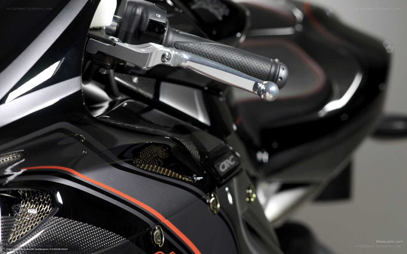 close-up of motorcycle handlebars