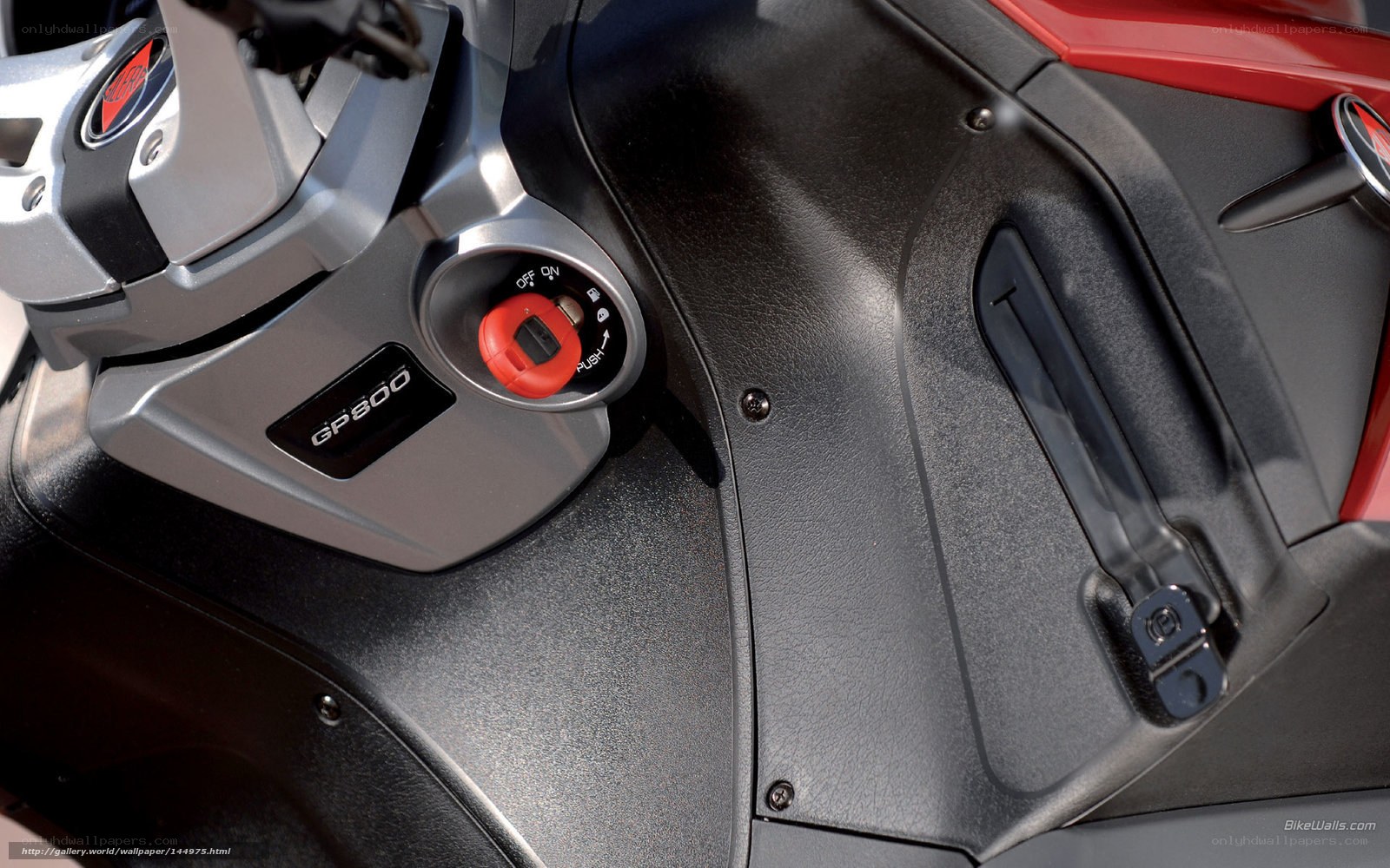 Close-up of motorcycle ignition