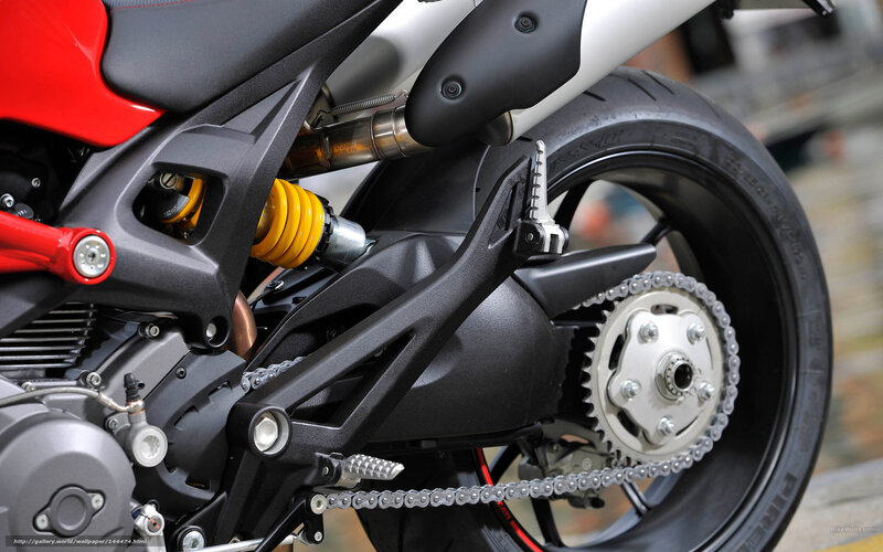 close-up of motorcycle rear wheel