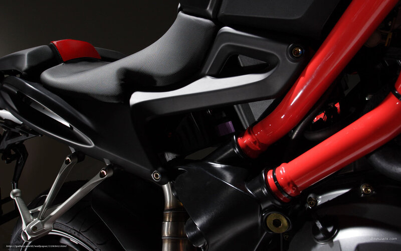 close-up of motorcycle seat and frame