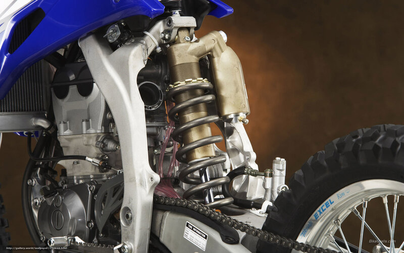 close-up of motorcycle suspension