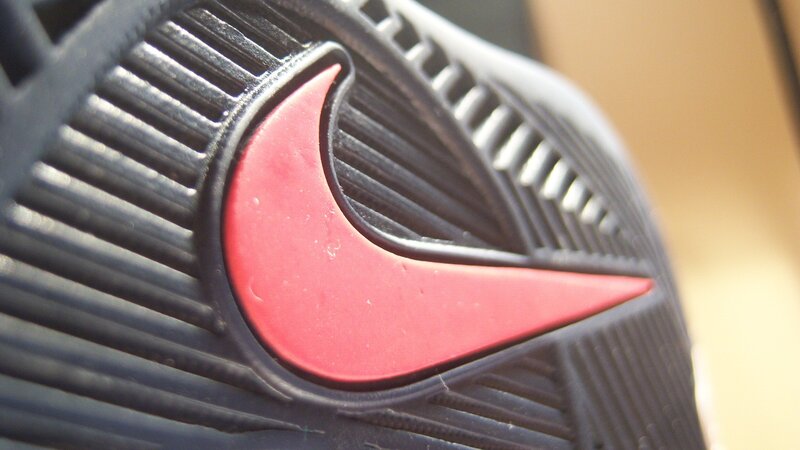 close-up of nike logo