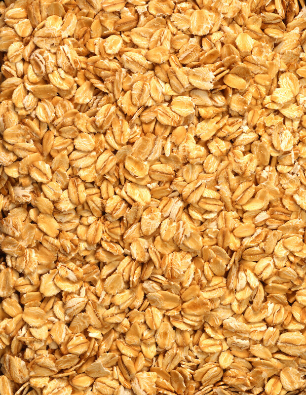close-up of oat flakes