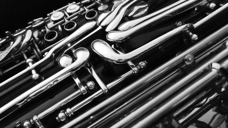Close-up of Oboe Keys — Black