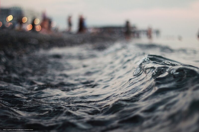 Close-up of Ocean Wave — Blue, Calm