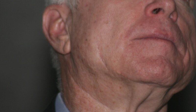 close-up of older man's face