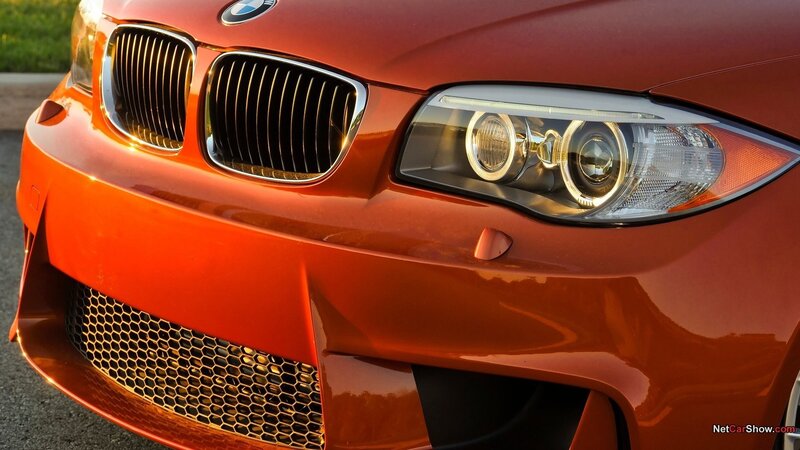 close-up of orange bmw front