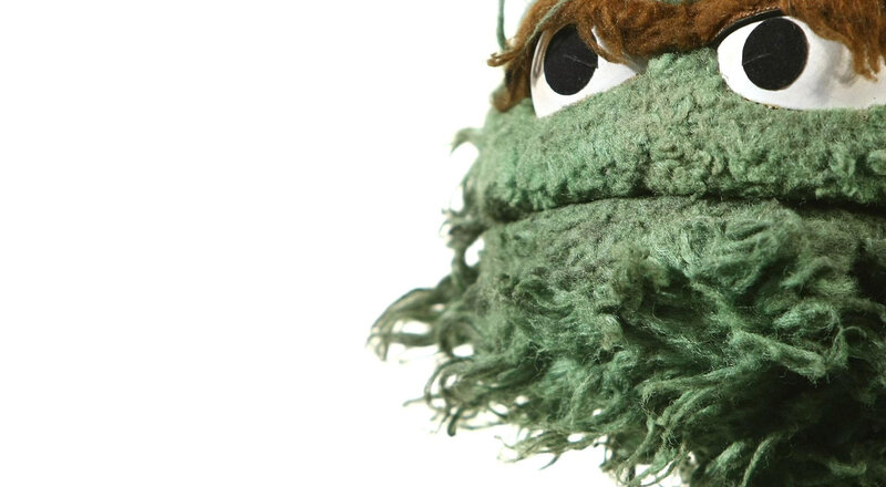close-up of oscar the grouch