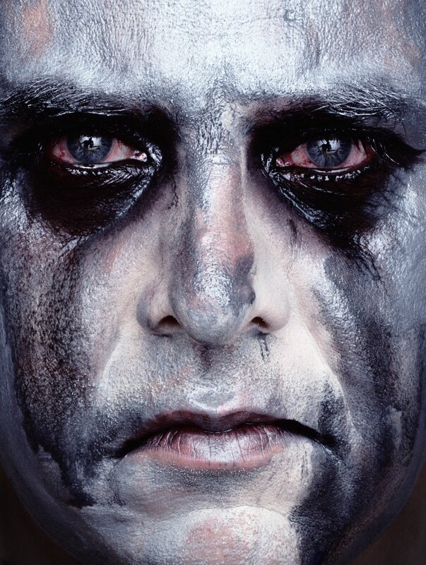 Close-up of Painted Face — White
