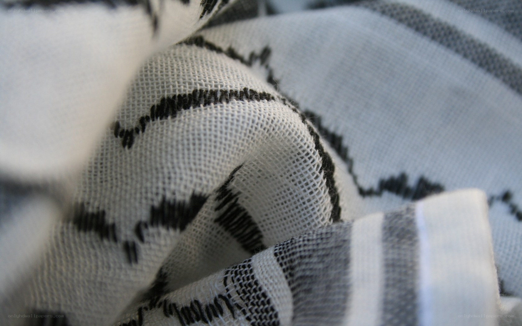 close-up of patterned fabric