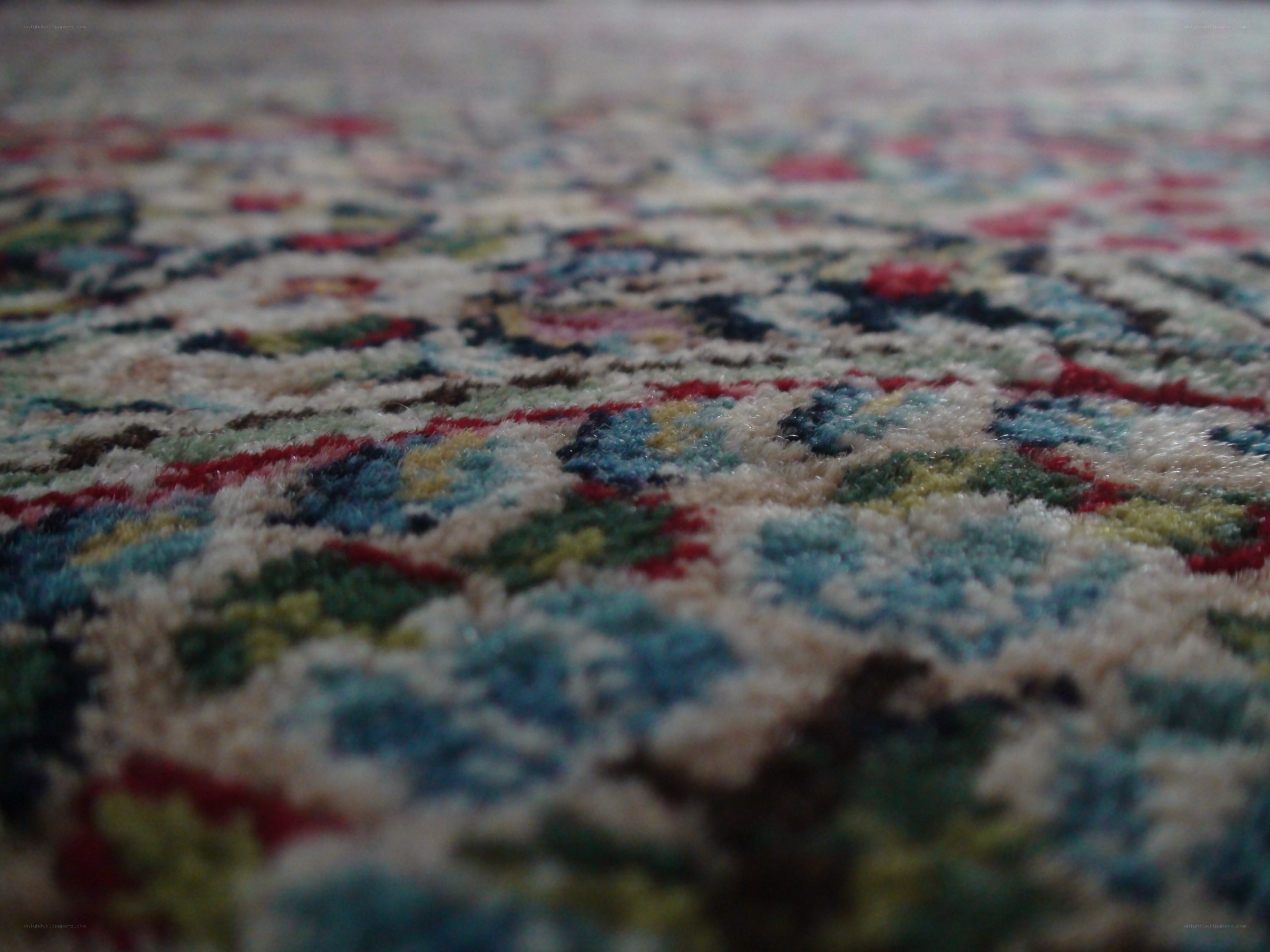close-up of patterned rug