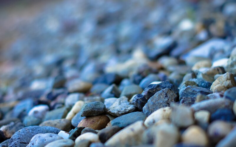 Close-up of pebbles on a beach