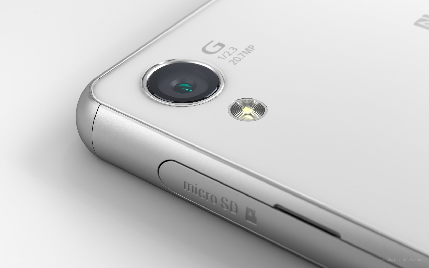 close-up of phone camera