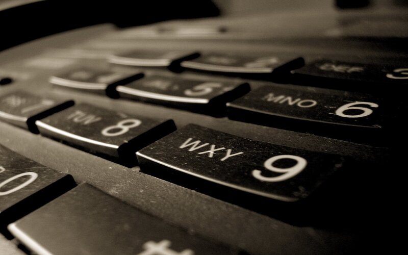 close-up of phone keypad