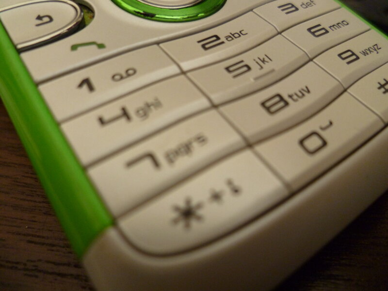 Close-up of Phone Keypad — White
