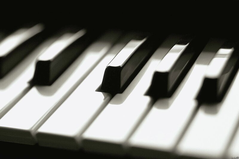Close-up of piano keys
