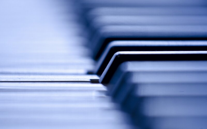Close-up of piano keys