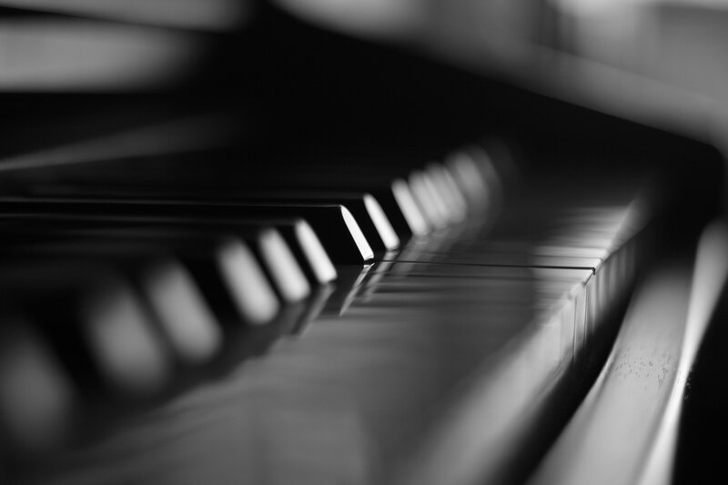 Close-up of piano keys