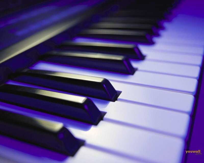 Close-up of Piano Keys — Purple