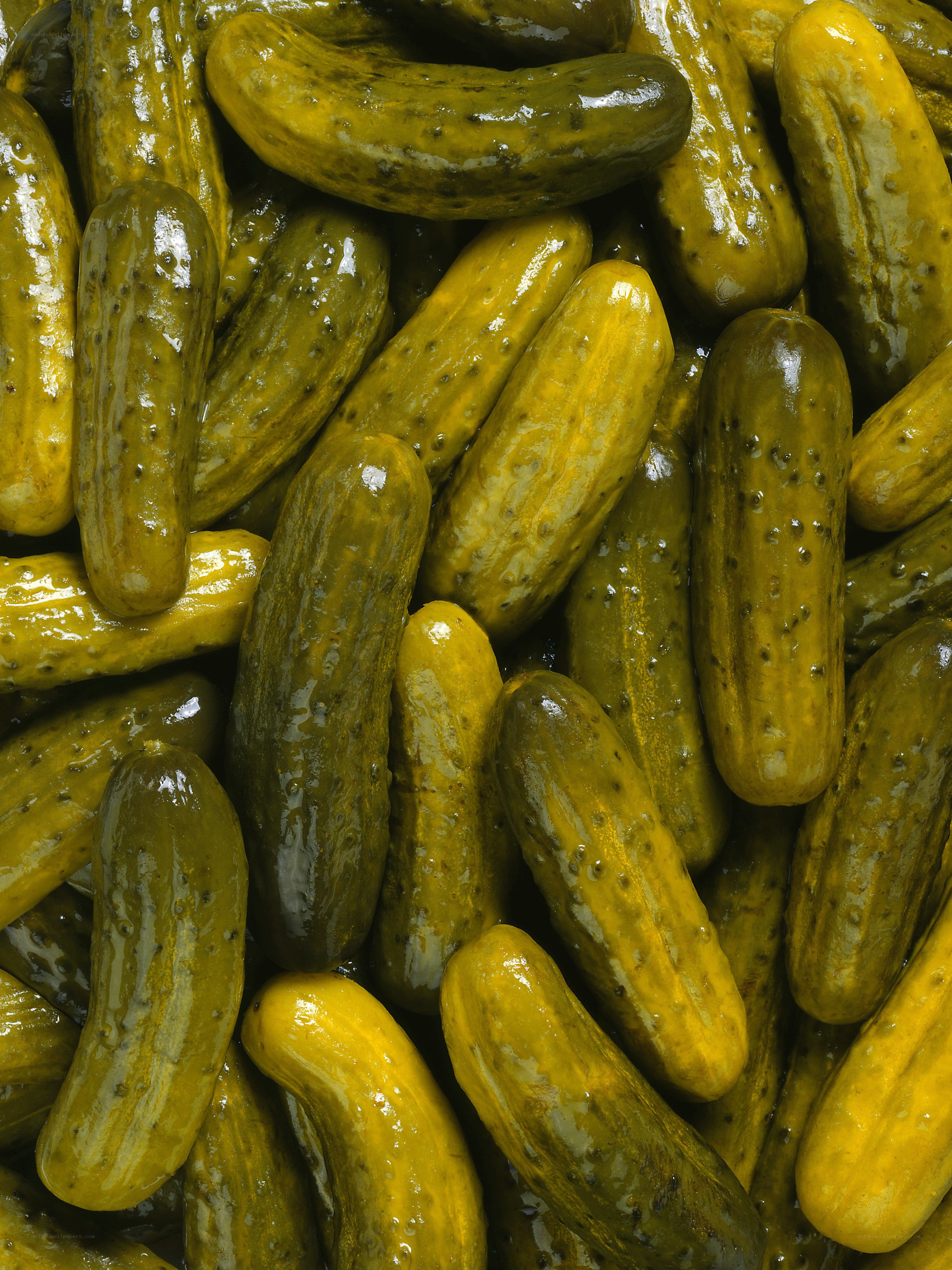 Close-up of pickled cucumbers