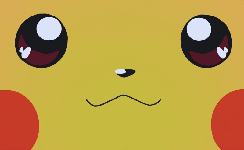 Close-up of Pikachu Face — Yellow