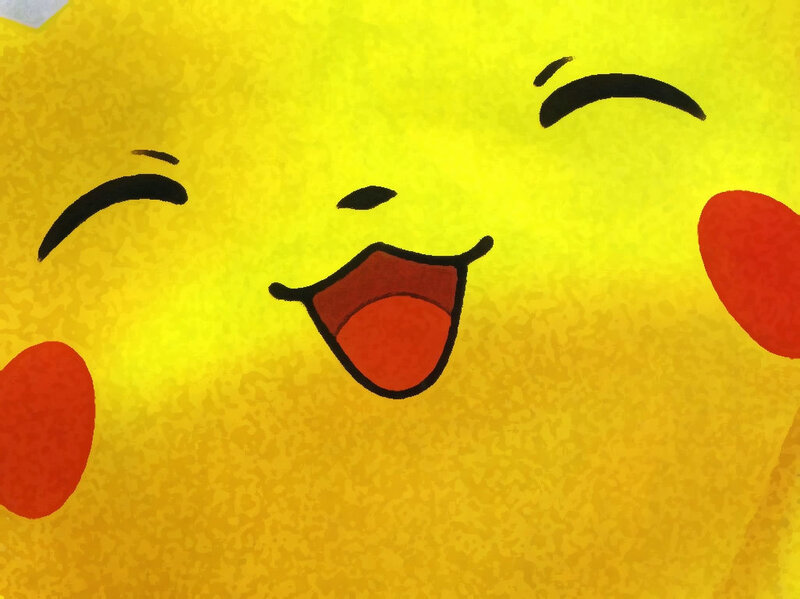 Close-up of Pikachu's face