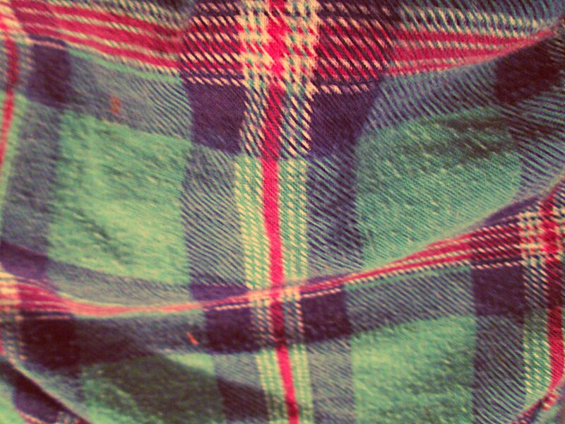 close-up of plaid fabric