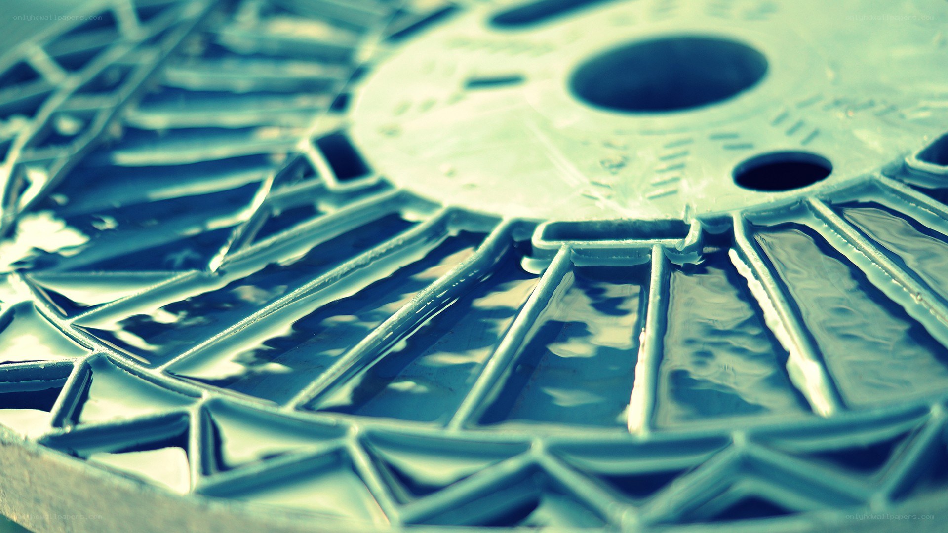 close-up of plastic spool