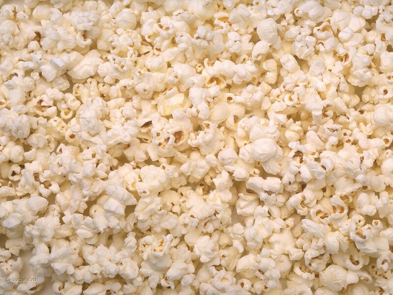 close-up of popcorn